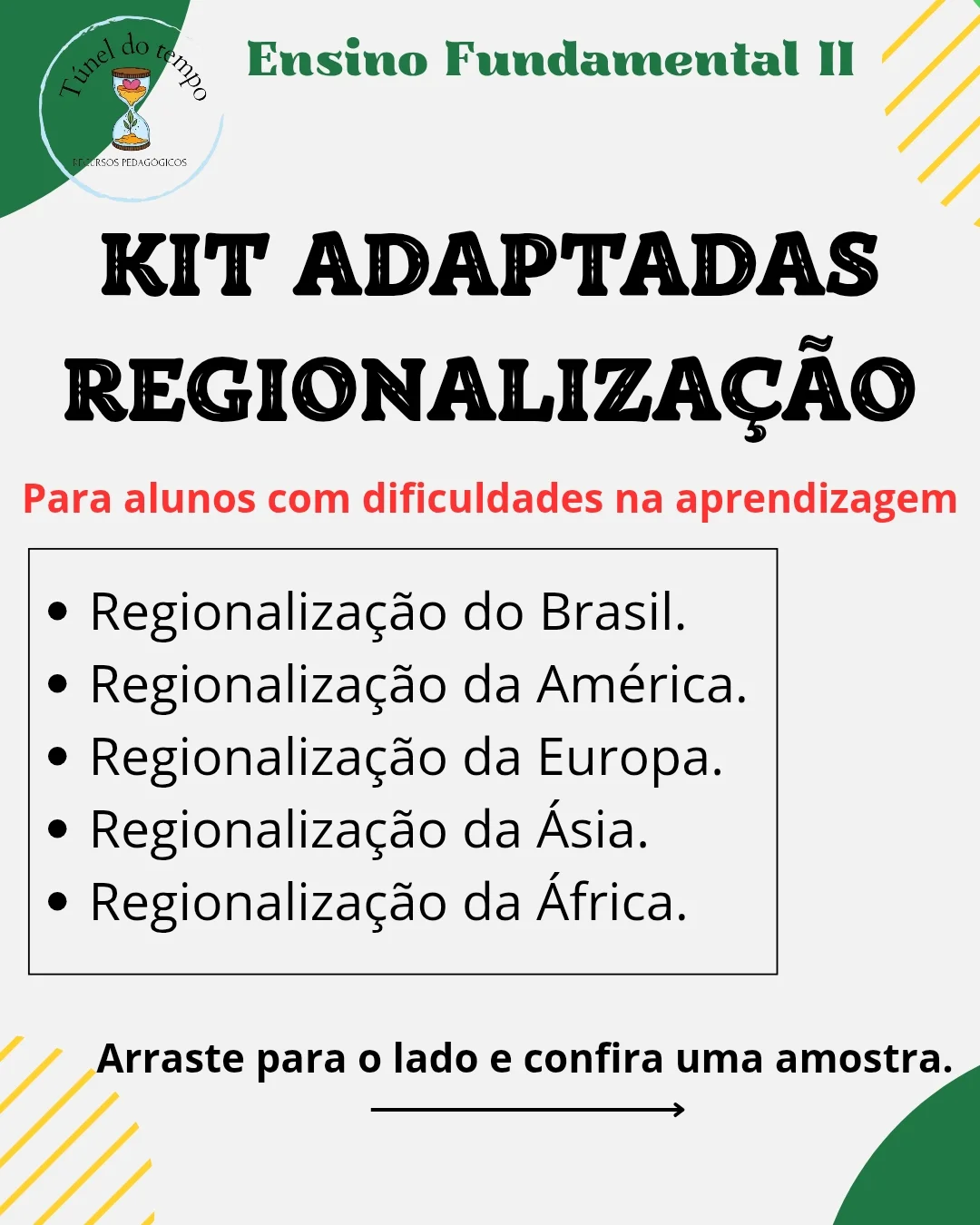 Kit Adaptadas Geografia - Regionalização