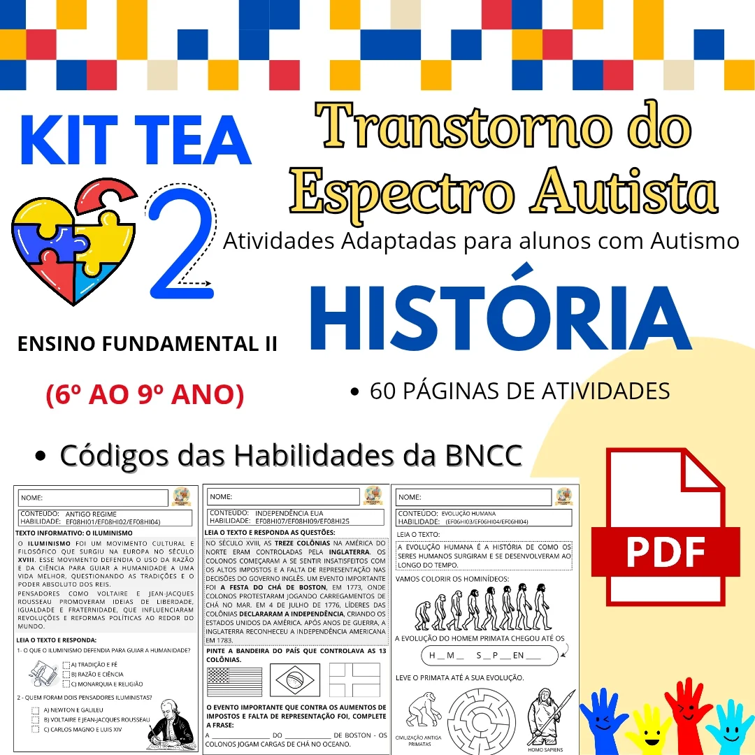 Atividades Autismo HISTÓRIA kit 02