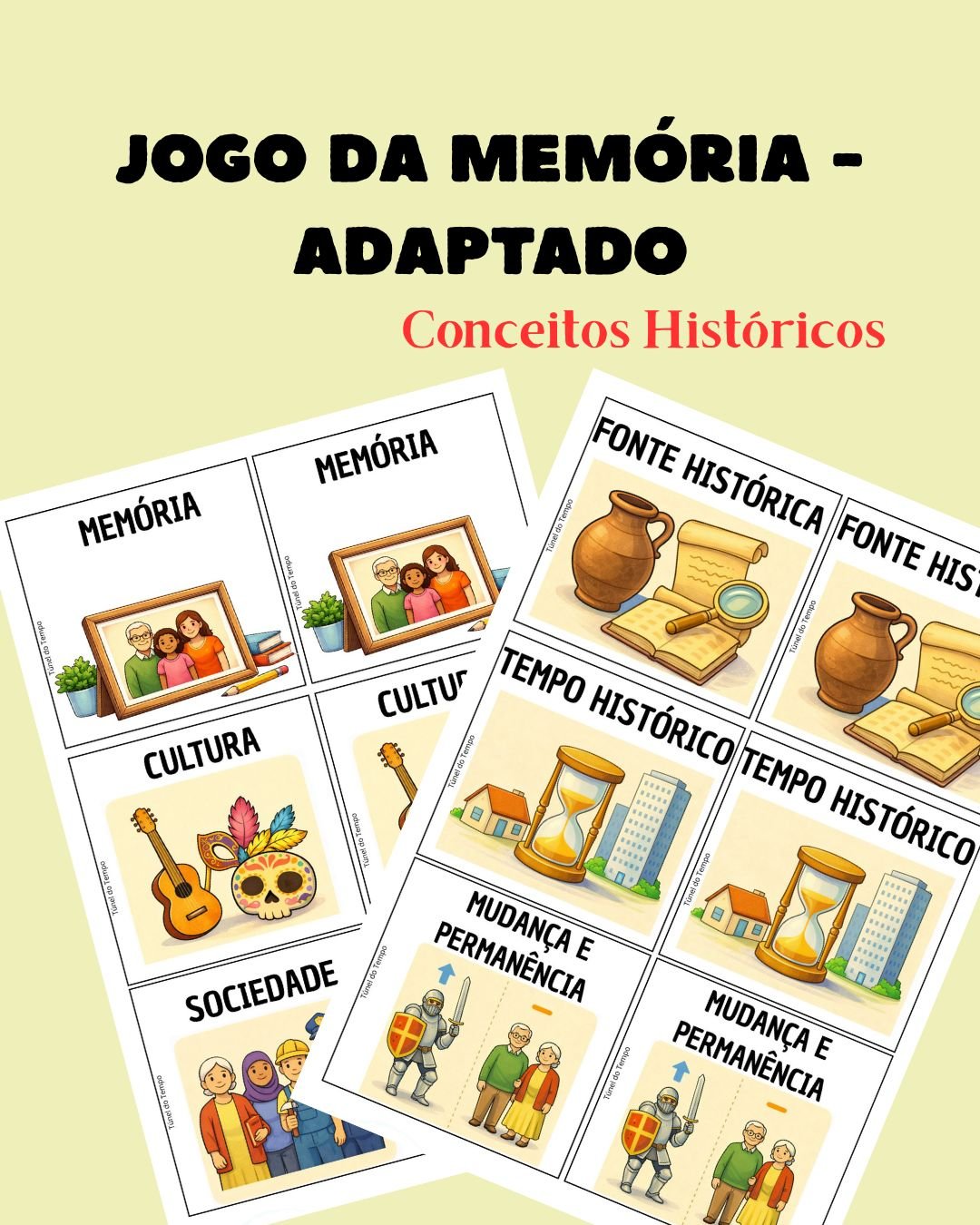 Jogo da Memória Adaptado – Conceitos Históricos