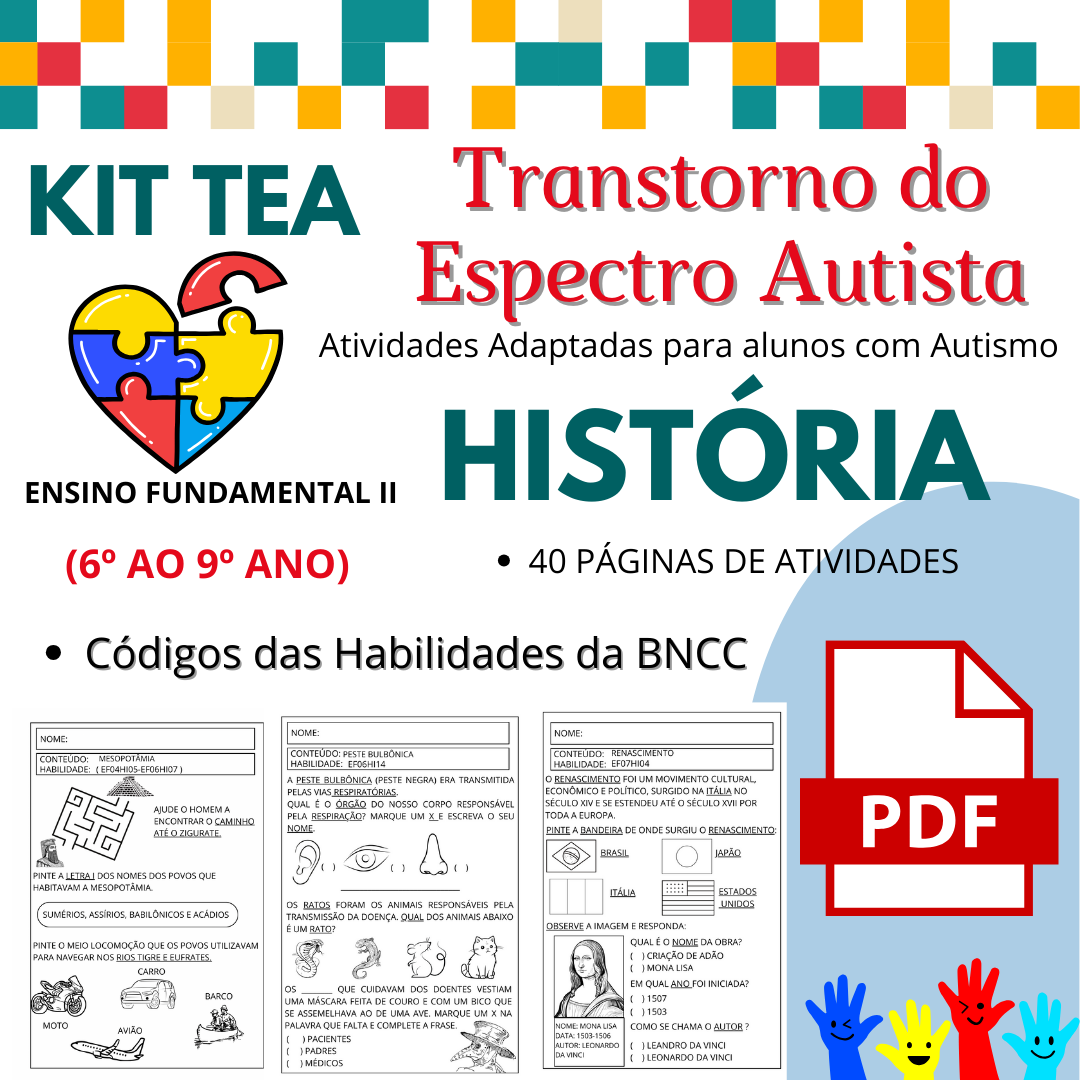 Atividades Autismo 6º ao 9º HISTÓRIA