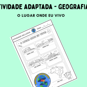 Atividade adaptada de Geografia - o lugar onde eu vivo