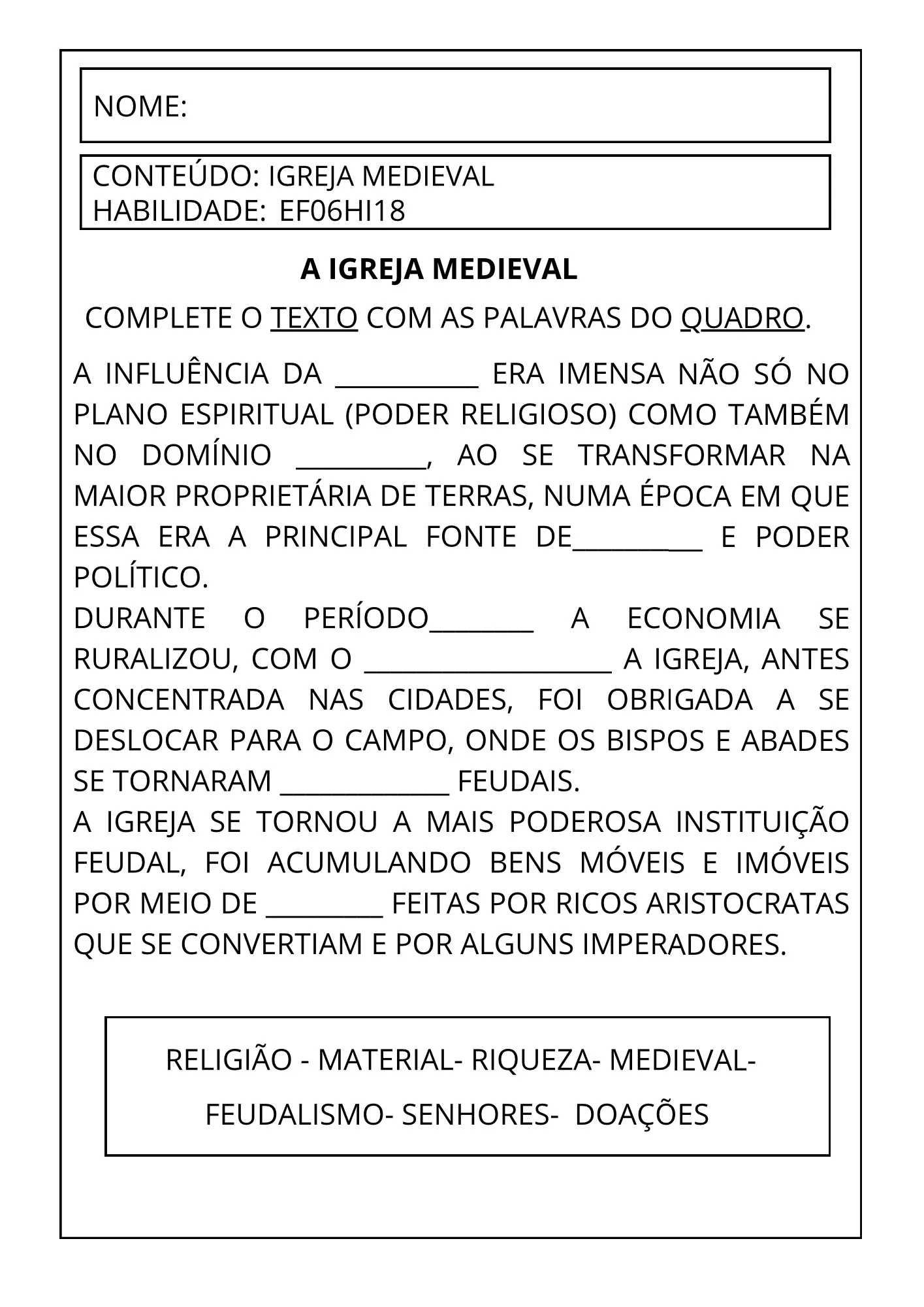 Atividades Autismo 6º ao 9º HISTÓRIA - Imagem 4