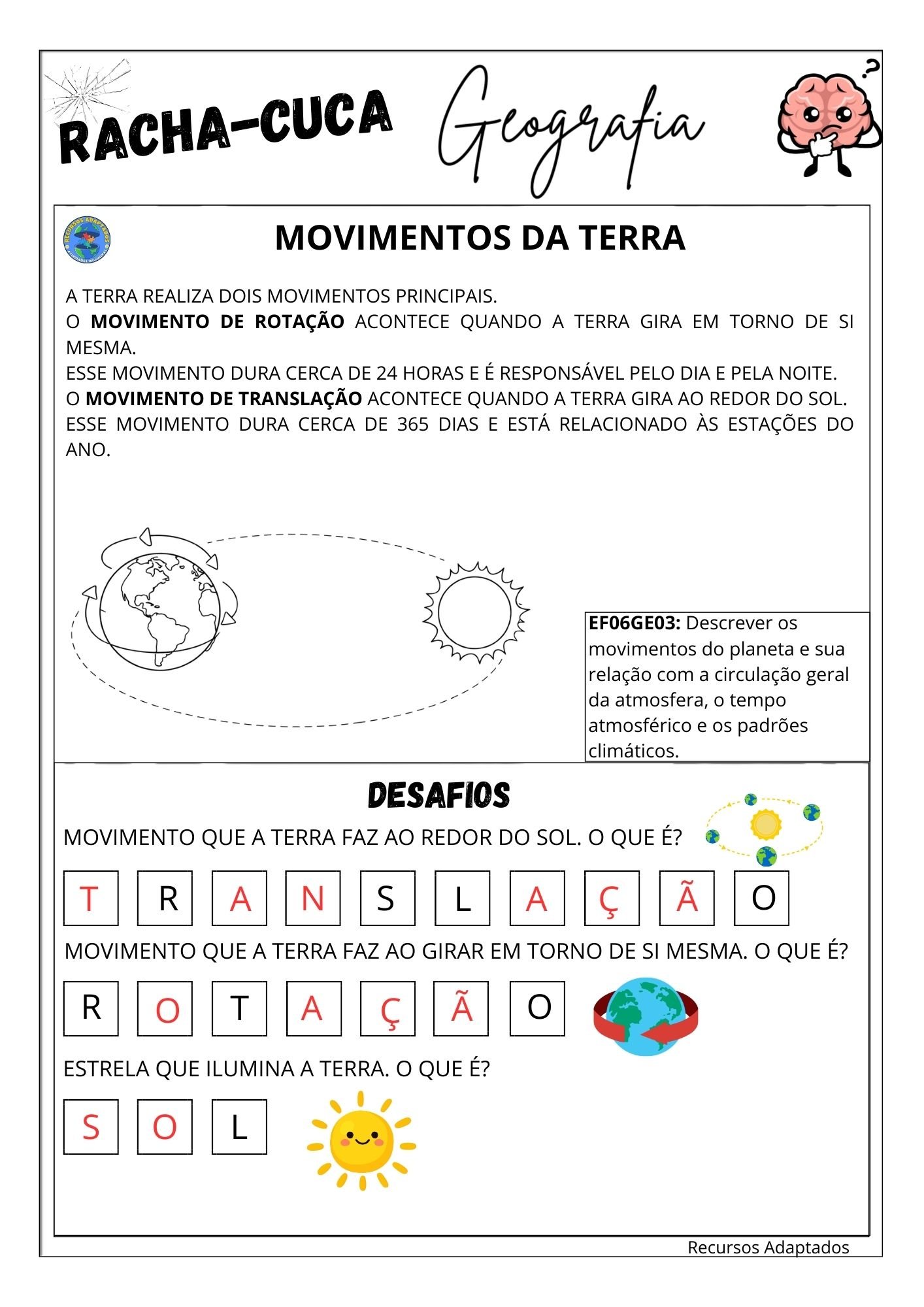 Racha-Cuca Geografia Adaptado (6º ao 9º) - Imagem 2