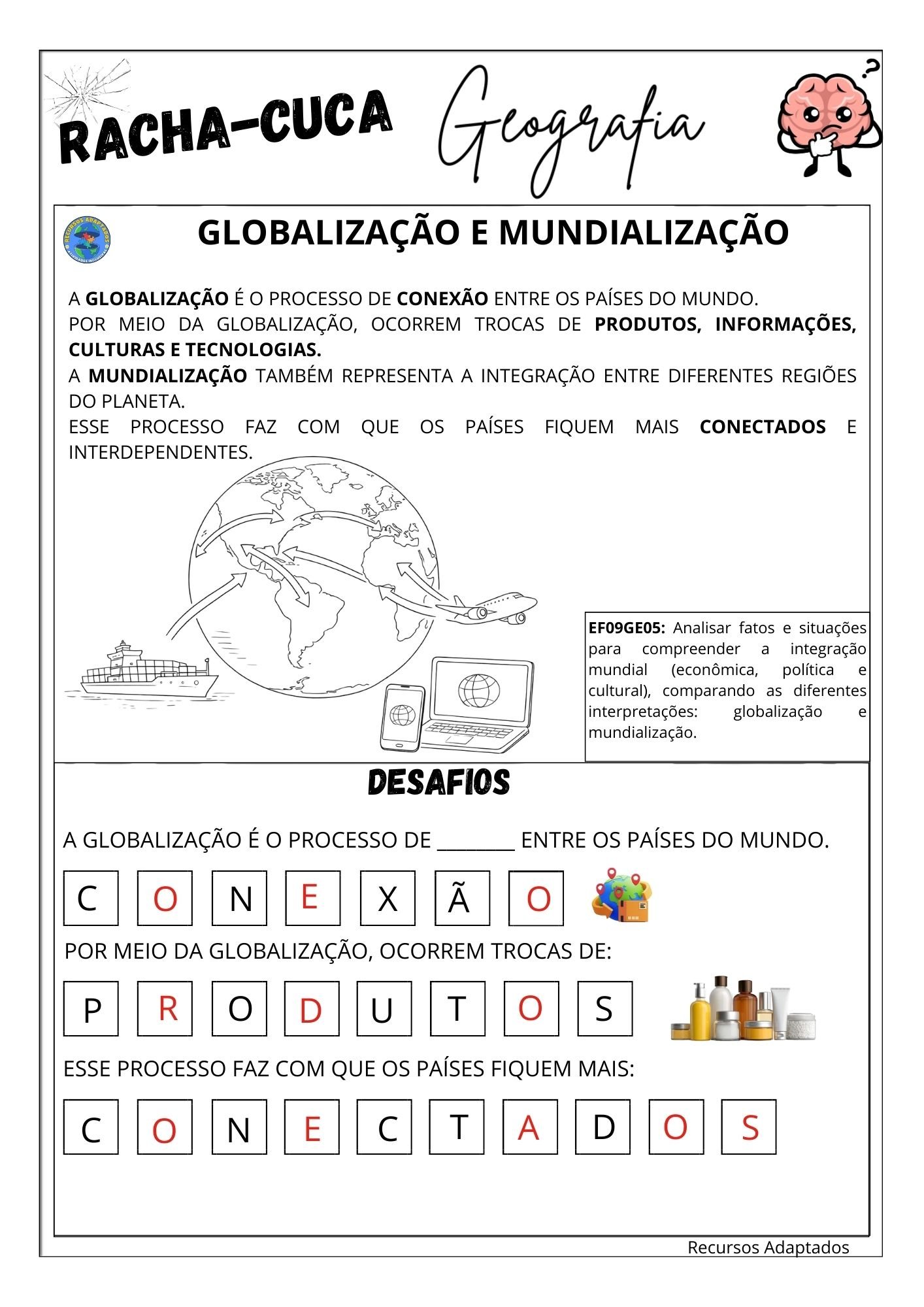 Racha-Cuca Geografia Adaptado (6º ao 9º) - Imagem 5