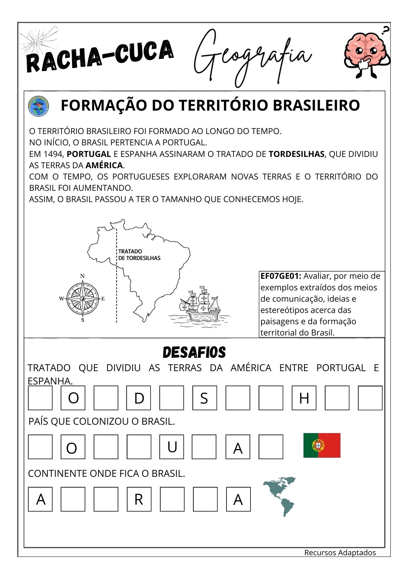 Racha-Cuca Geografia Adaptado (6º ao 9º) - Imagem 3