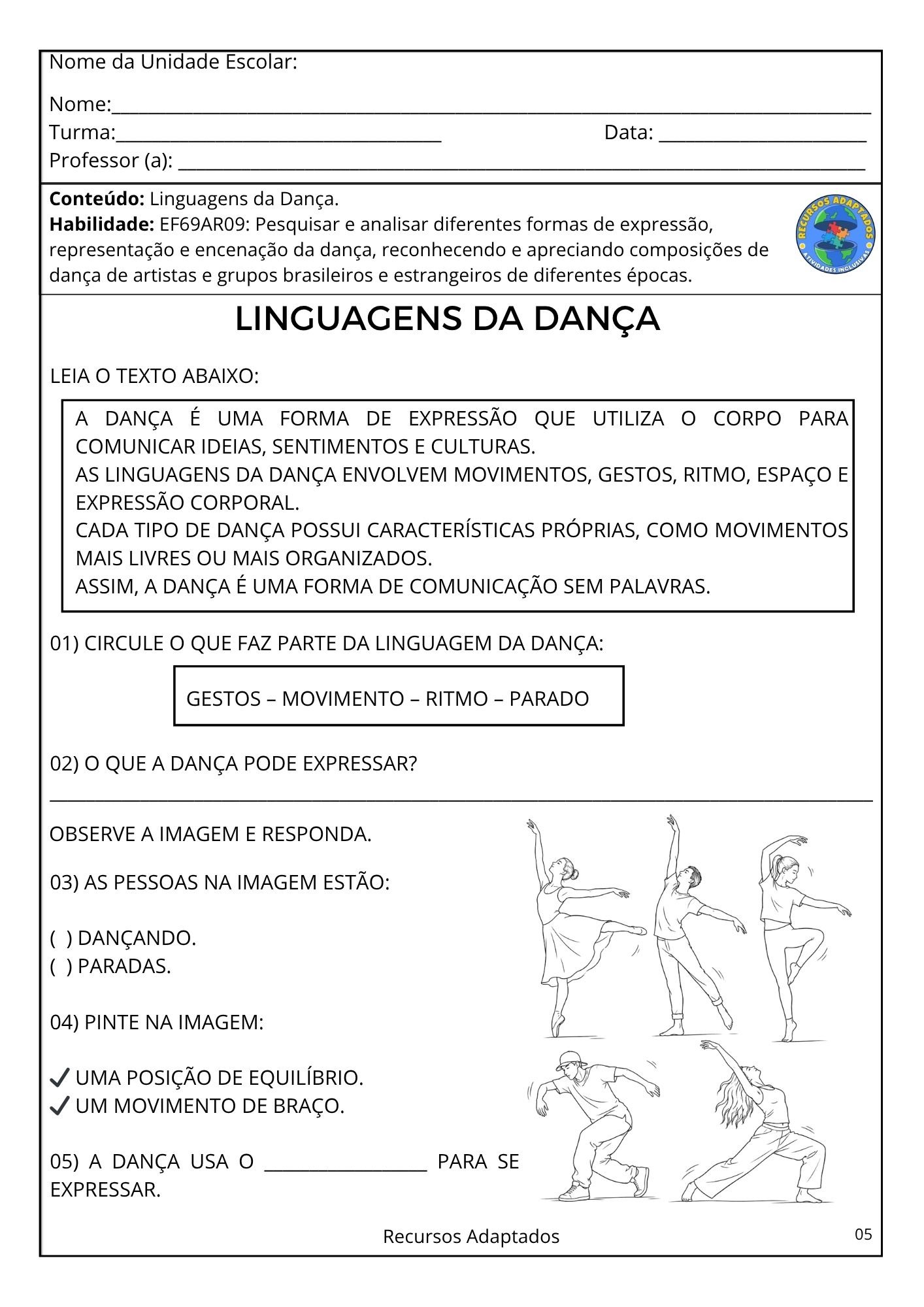 Atividades Autismo 9⁰ ano - ARTE - Imagem 3