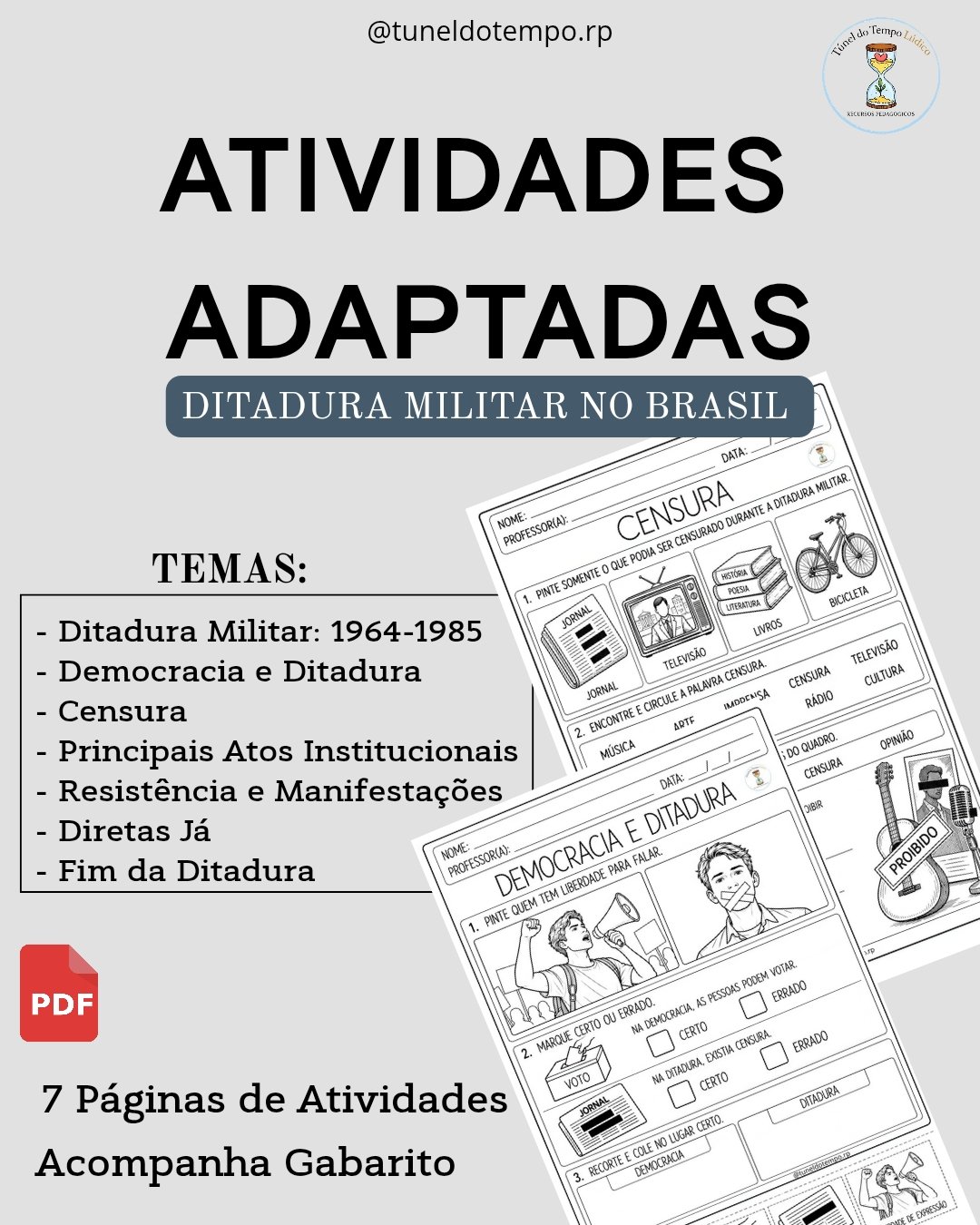 Atividades Adaptadas – Ditadura Militar no Brasil