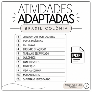Atividades Adaptadas Brasil Colônia